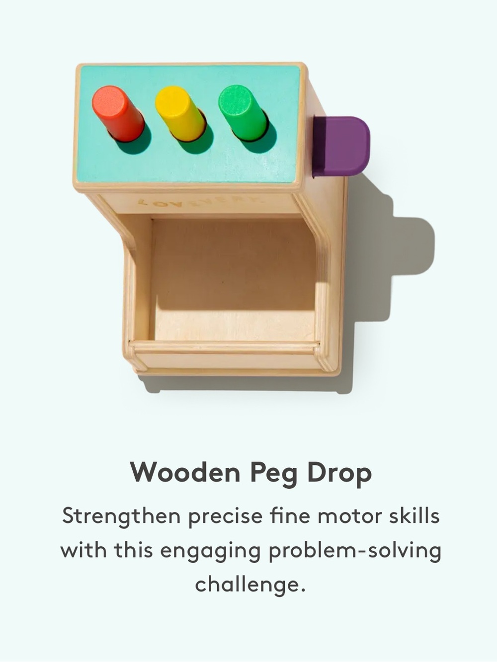 Lovevery Peg Drop | Montessori Baby Toy | The Thinker Play Kit